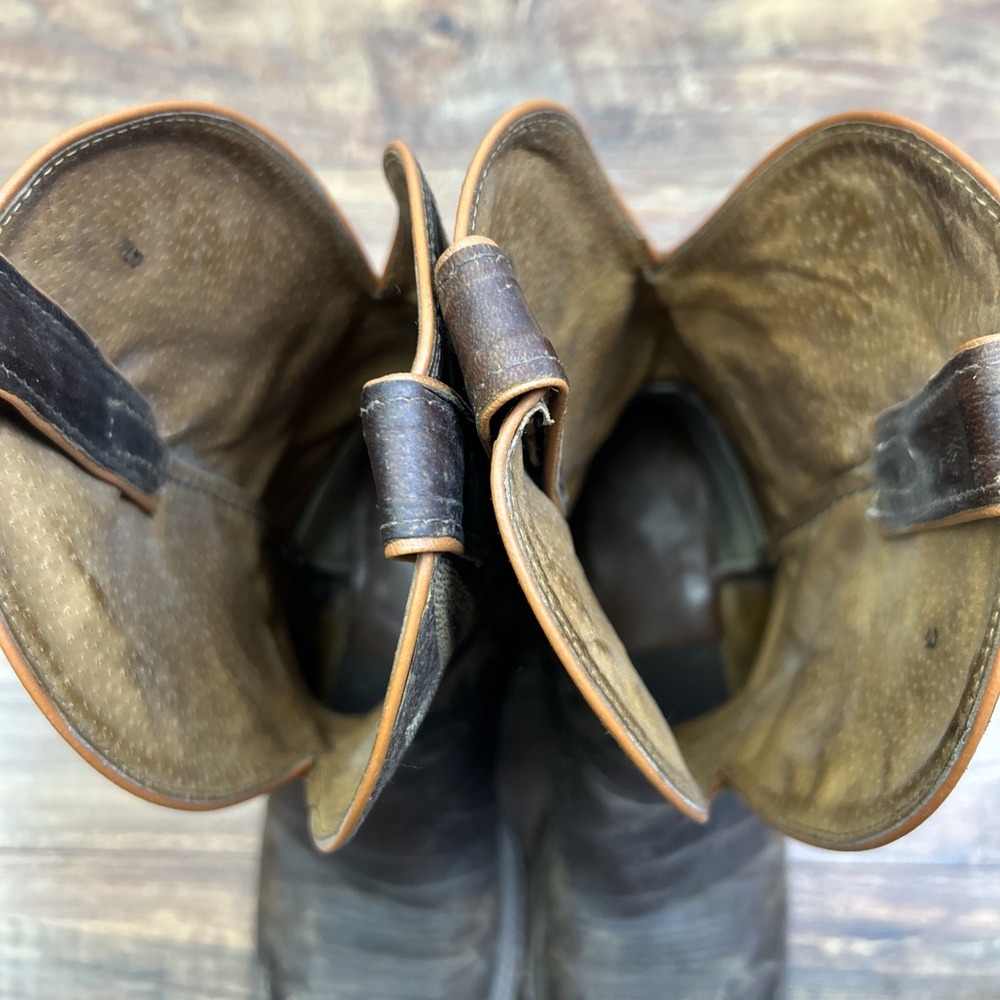 Tony Lama Men's Avett 11" Western Leather Boots-Honey Brown-Size: 8.5 D Rodeo - Picture 15 of 16